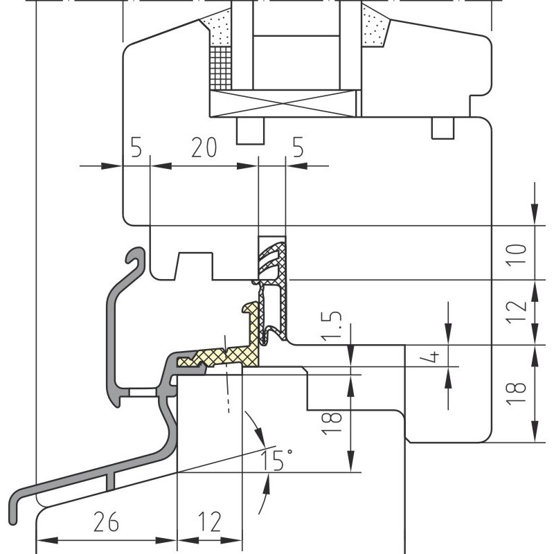 Thermo-Regenschiene GT-R 25.46 BC 2,5 Produktbild BIGANW L