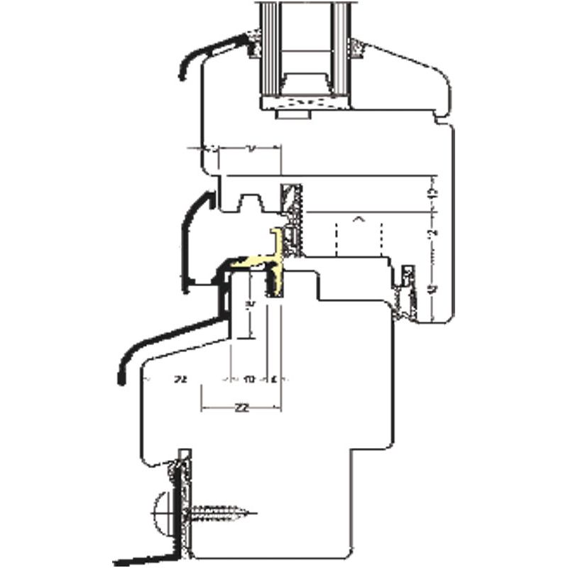 GUTMANN Regenschutzschiene Neckar 22/30 F-TXL Produktbild BIGANW L