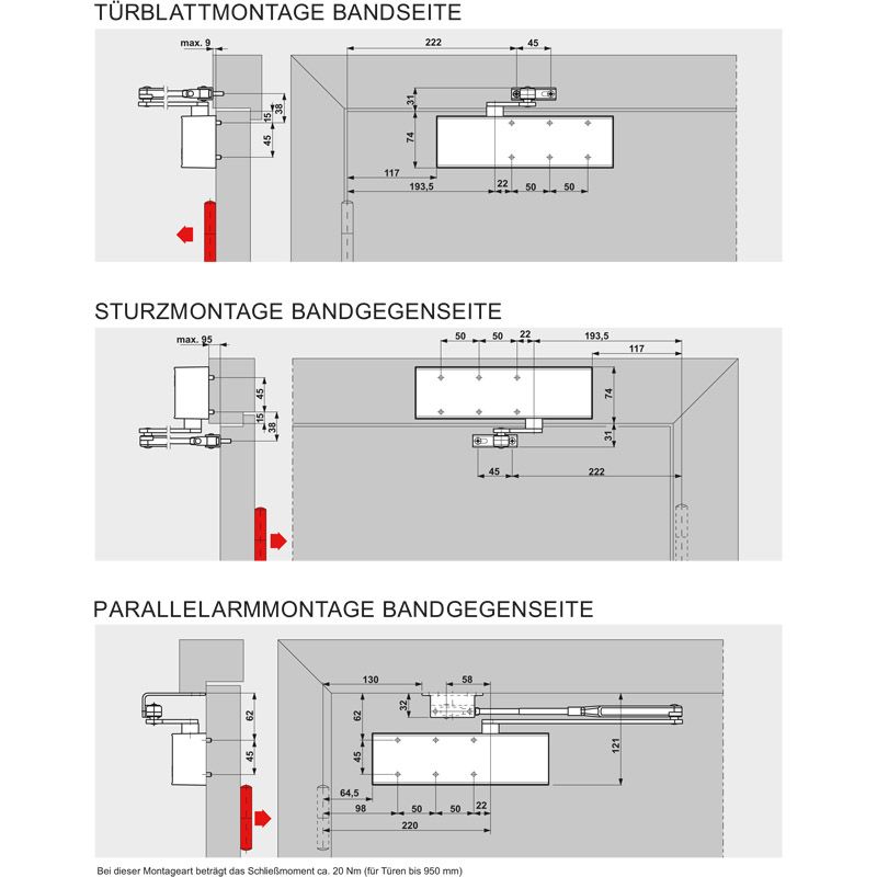 DORMAKABA Schließkörper TS 72 ohne Gestänge Produktbild BIGANW L