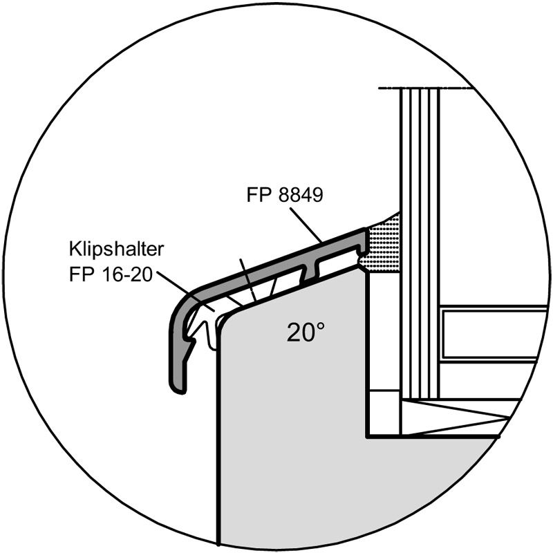 GUTMANN Flügelabdeckprofil FP 8849 Produktbild BIGANW L