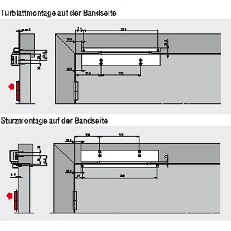 DORMAKABA Türschliesser TS 97 im Contur Design mit Gleitschiene Produktbild BIGANW L