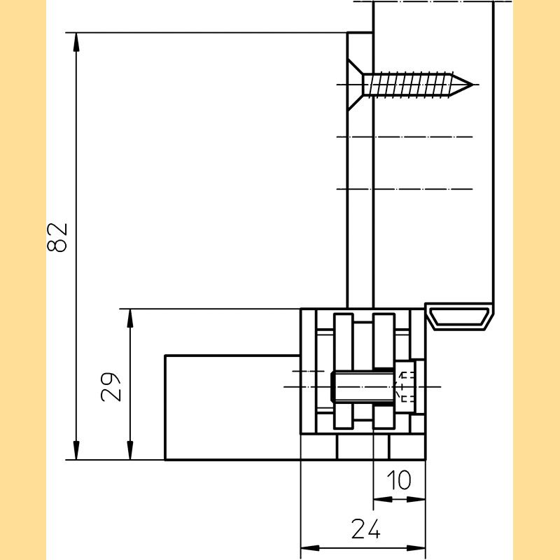 SIMONSWERK Aufnahmeelement VARIANT VX 7502 3D Produktbild BIGANW L