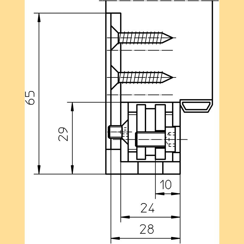 SIMONSWERK Aufnahmeelement VARIANT VX 7505 3D Produktbild BIGANW L