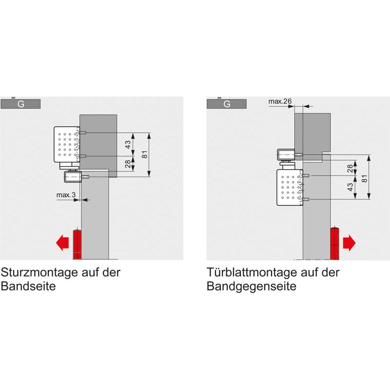 DORMAKABA Schließkörper TS 92 G im Contur Design ohne Gleitschiene Produktbild BIGANW L