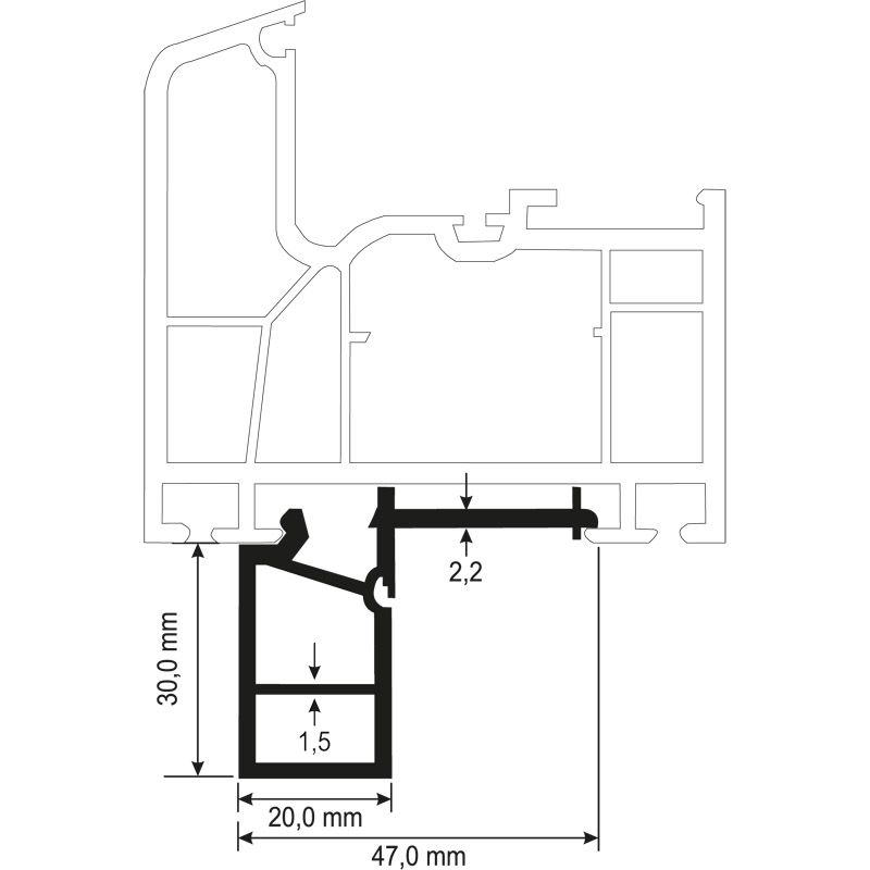 MENKE Fensterbankanschlussprofil 366 für Inoutic (Thyssen) Produktbild BIGANW L