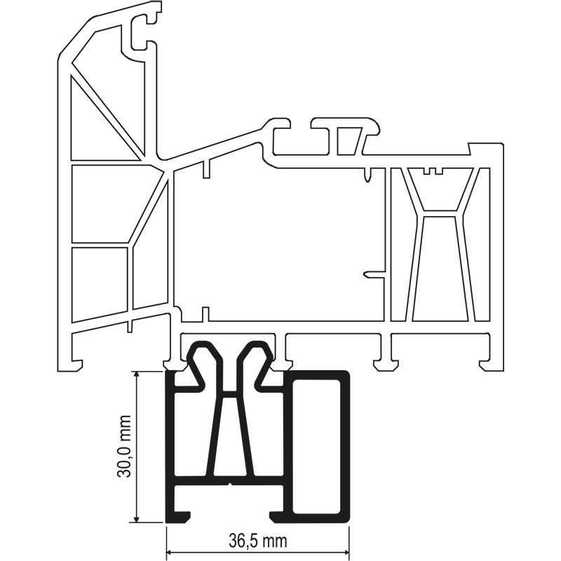 MENKE Fensterbankanschlussprofil 384 für KBE/Kömmerling/Trocal Produktbild BIGANW L