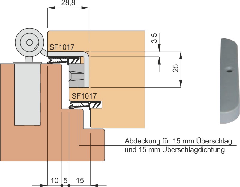 ANUBA Haustür-Rollenband Duplex 320-3D-TL mit Bandtasche Produktbild BIGANW L