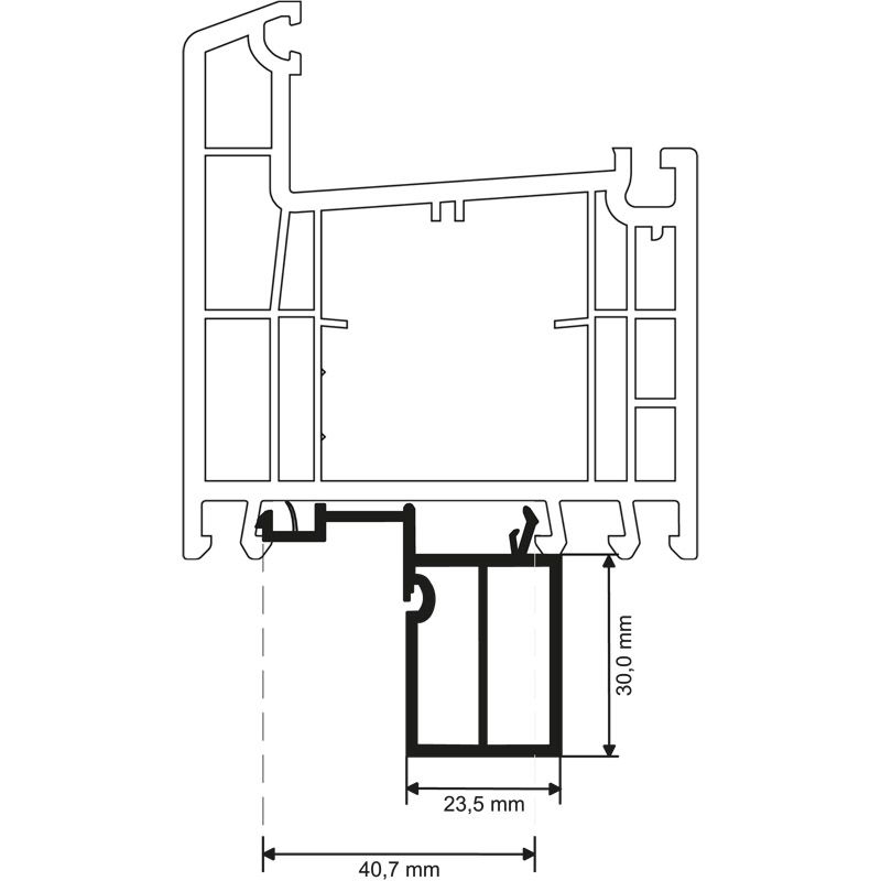 MENKE Fensterbankanschlussprofil 335 für Gealan Produktbild BIGANW L