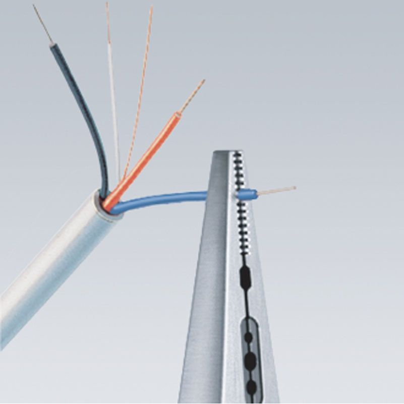 KNIPEX Verdrahtungszange poliert mit Mehrkomponenten-Hüllen Produktbild BIGANW L