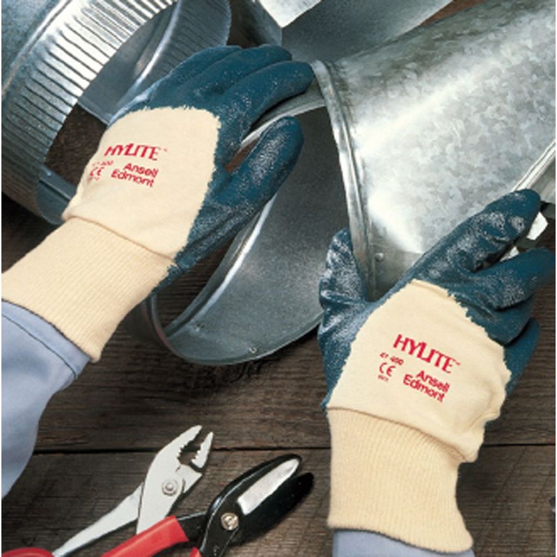 Handschuhe HyLite Gr.8 47-400 Nitrilbesch. ANSELL L.270mm VE=12 Produktbild BIGANW L