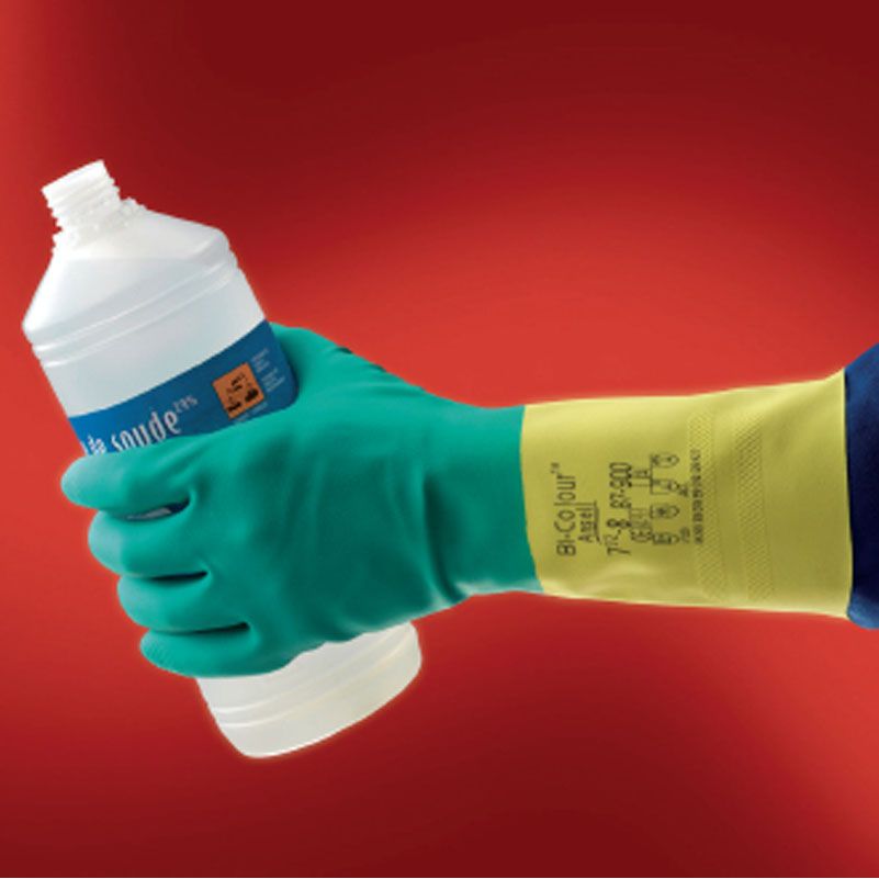 Handschuhe BiColour Gr.8 87-900 Latex m.Neopren ANSELL L.330 mm VE=12 Produktbild BIGANW L