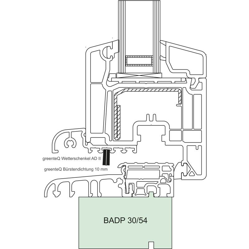 COMPACFOAM Bankanschlussdämmprofil BADP 30/54 Heroal/greenteQ Produktbild BIGANW L