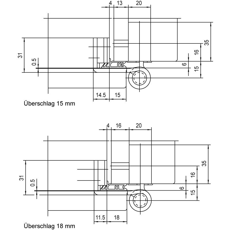 SIMONSWERK Haustürband BAKA Protect 4010 3D FD 4. Band Produktbild BIGANW L
