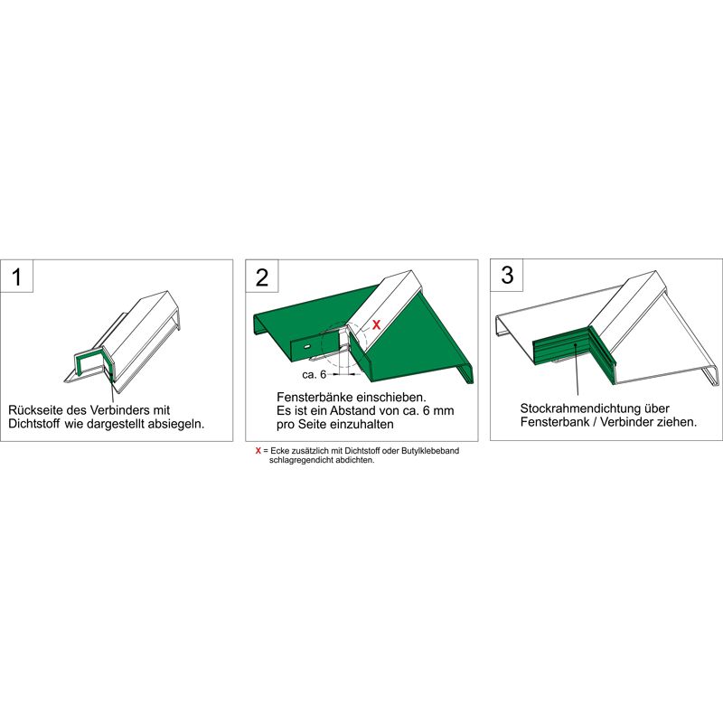 VHA135 250 RAL 9016 weiß - Aluminium-Verbinder für Außenecke 135° zu VBH250 Produktbild BIGANW L