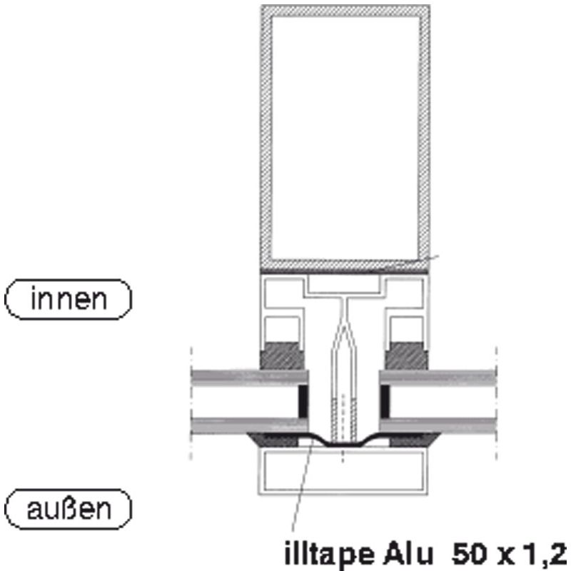 Illbruck Butylband Alu 75x1,2 mm Produktbild BIGANW L