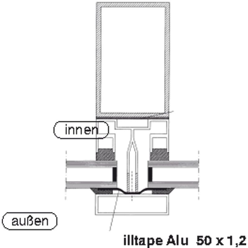 Illbruck Butylband Alu 100x1,2 mm Produktbild BIGANW L