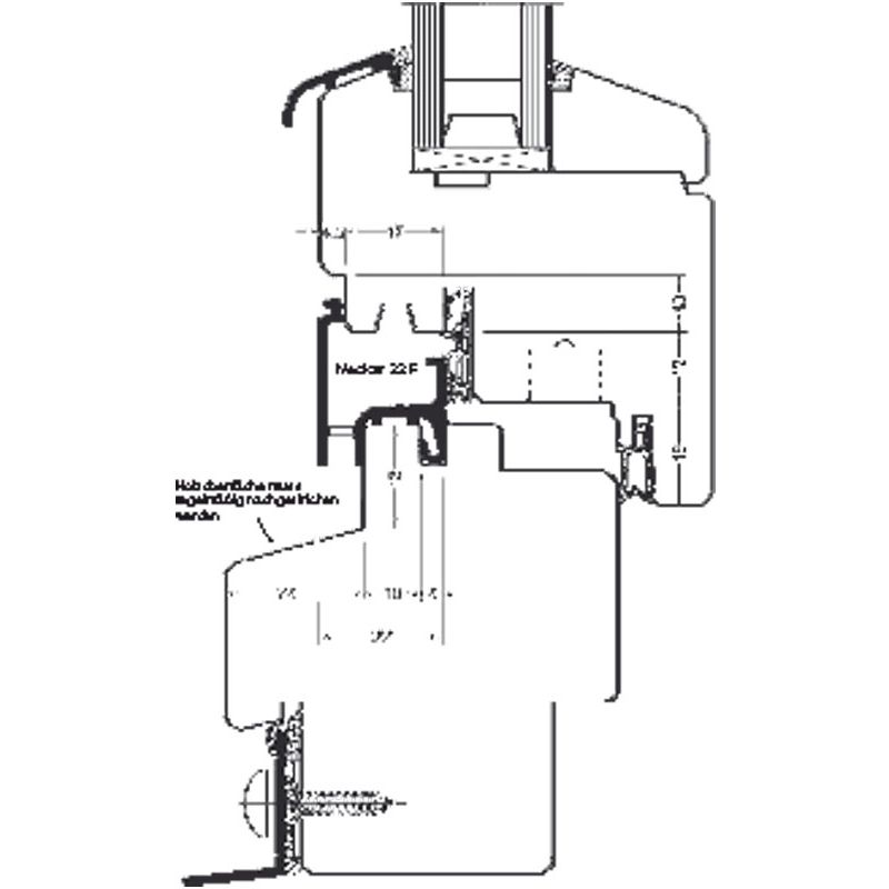 GUTMANN Regenschutzschiene Neckar 22 F Produktbild BIGANW L