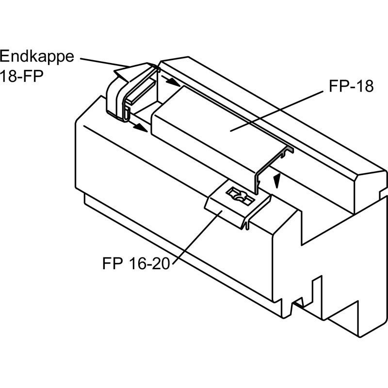 GUTMANN Flügelabdeckprofil FP-18 Produktbild BIGANW L