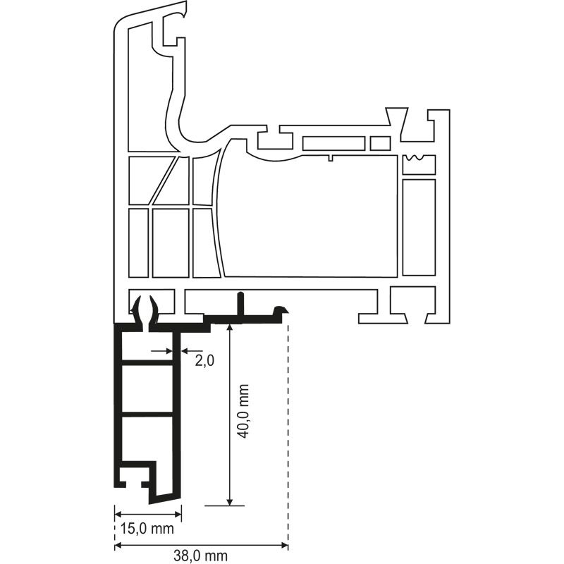 MENKE Fensterbankanschlussprofil 392 für Aluplast/Schüco Produktbild BIGANW L