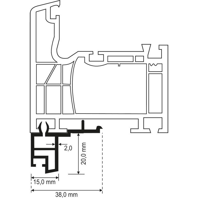 MENKE Fensterbankanschlussprofil 390 für Aluplast/Schüco Produktbild BIGANW L