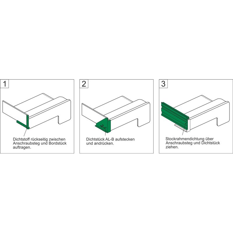 S6 EV1 silberfarbig - Aluminium-Bordstück ohne Dehnungsausgleich Produktbild BIGANW L