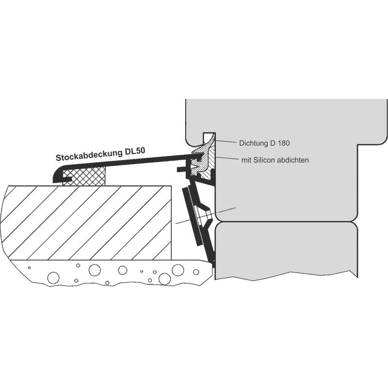 Stockabdeckung DL 50 Ral 9016 VE36 Produktbild BIGANW L