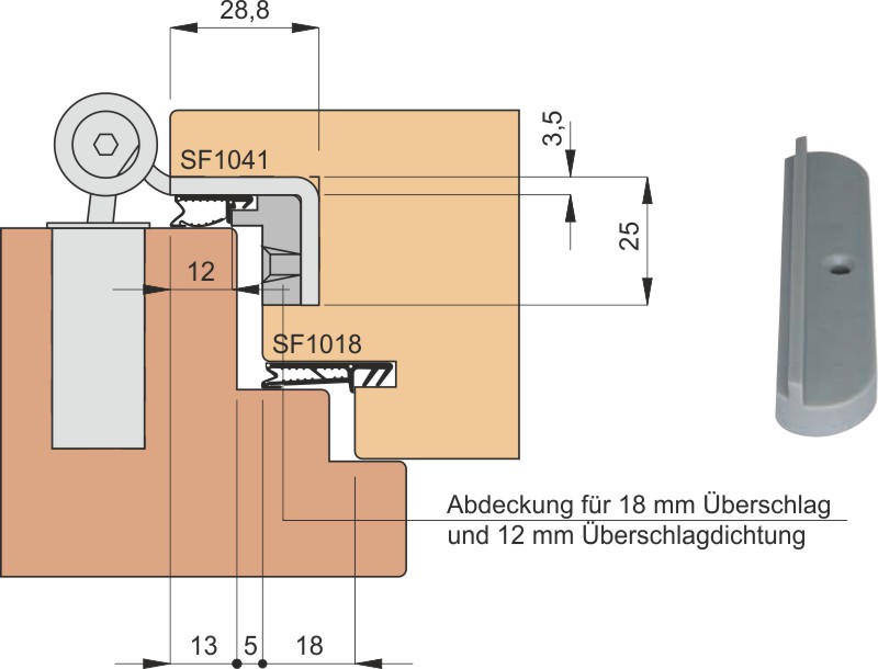 ANUBA Haustür-Rollenband Duplex 320-3D-TL mit Bandtasche Produktbild BIGANW L