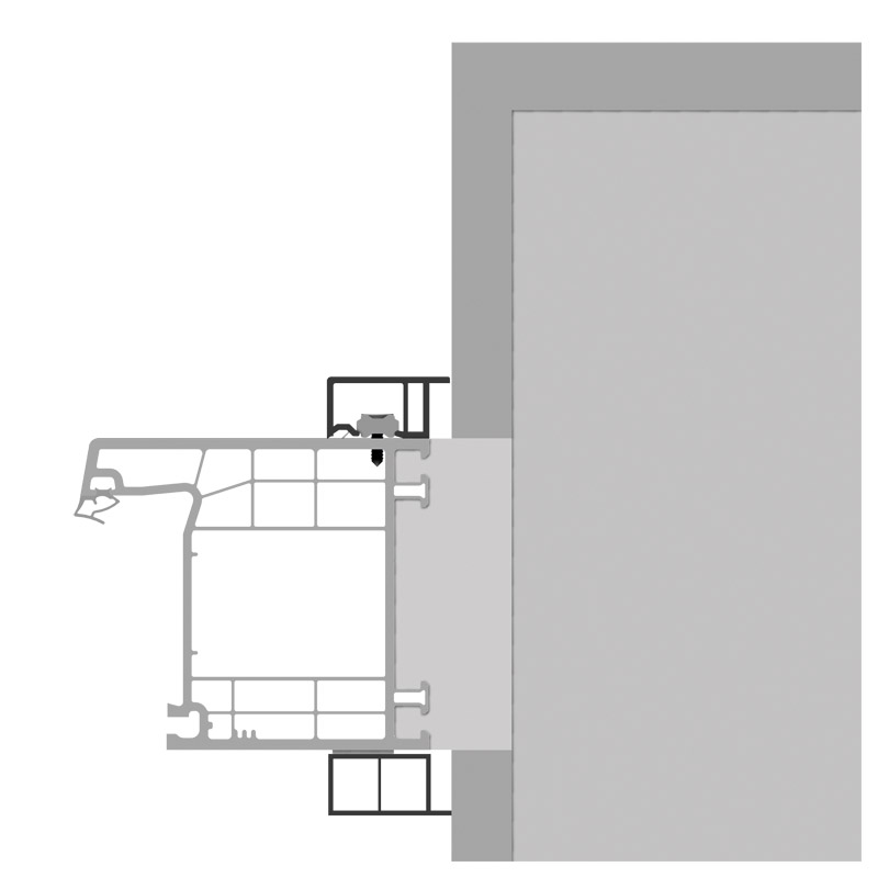 Kammerprofil 30x15mm SK Lg. 6,00m foliert, mit Nase 71 5505-167 Silbergrau Produktbild BIGANW L