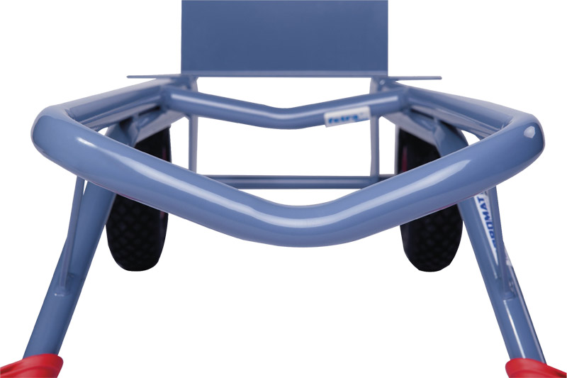 PROMAT Stapelkarre mit Schaufel und Kufen blau 300 kg Produktbild BIGDET L