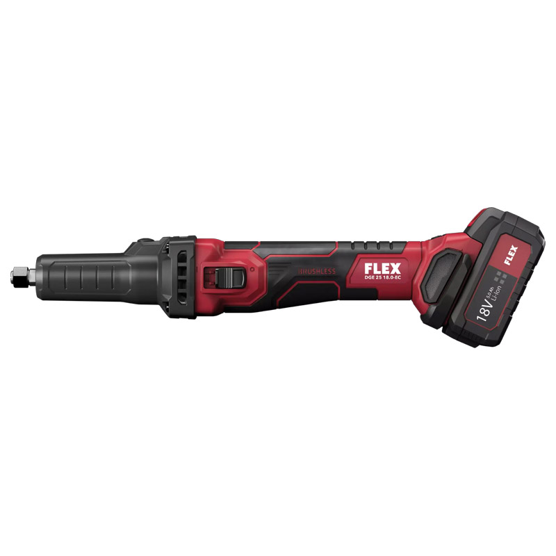 FLEX Akku-Geradschleifer DGE 25 18.0-EC mit variablem, hohem Drehzahlbereich Produktbild BIGDET L