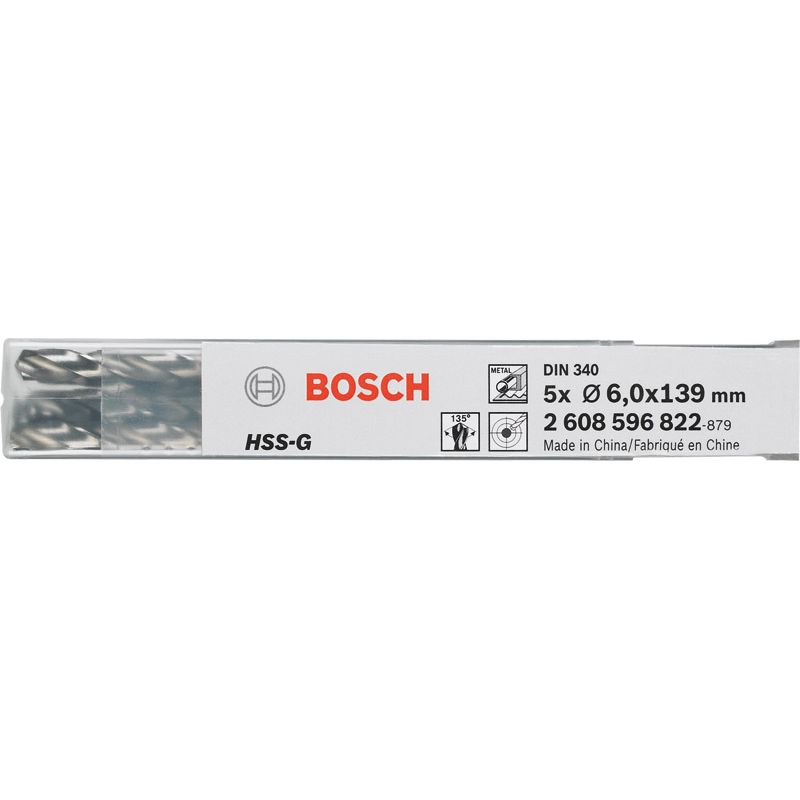 BOSCH Spiralbohrer lang HSS-G lang DIN340 Produktbild BIGDET L