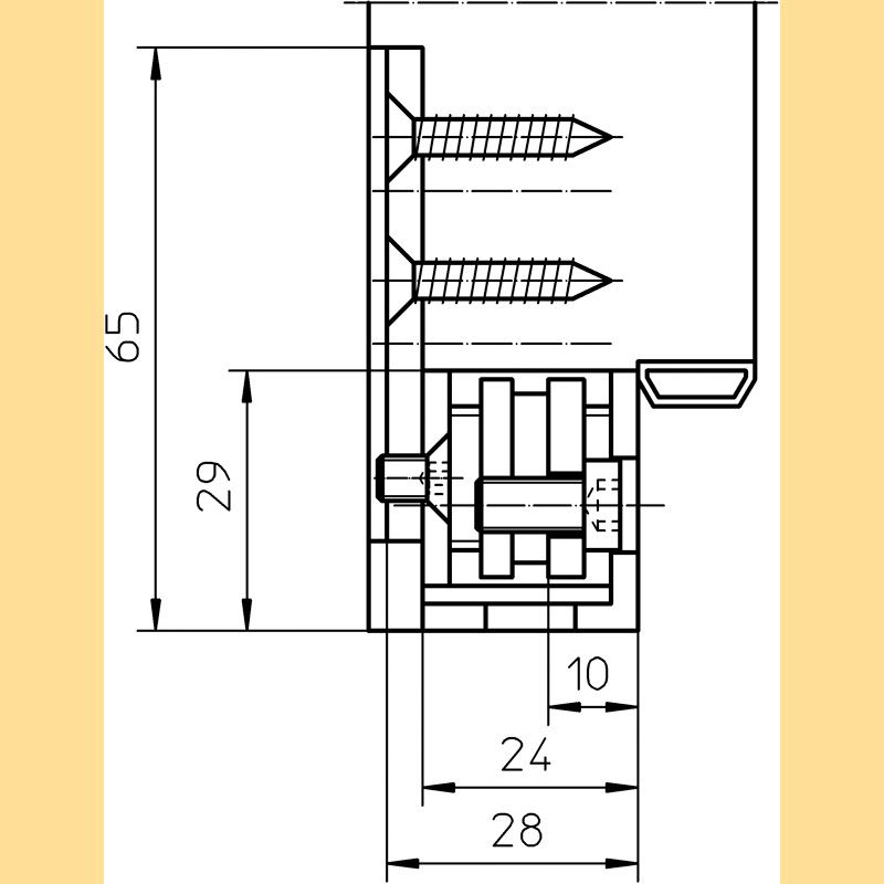 SIMONSWERK Aufnahmeelement VARIANT VX 7505 3D Produktbild BIGDET L