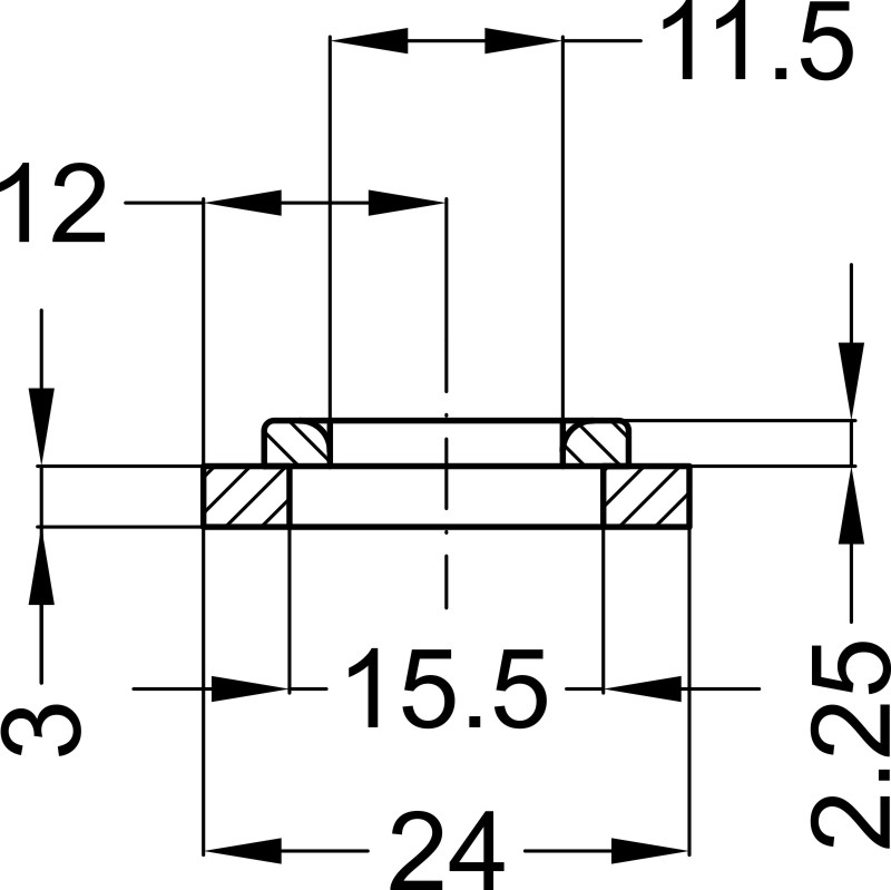 WINKHAUS T-SB TKR F2402 R12 BV OT Schließblech oben für Türkantriegel Produktbild BIGDET L