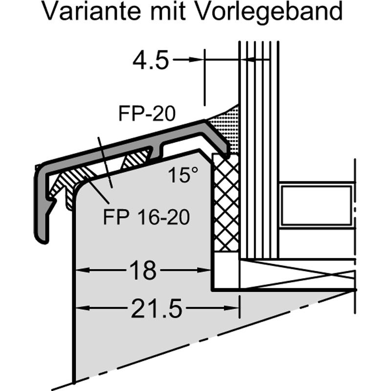 GUTMANN Flügelabdeckprofil FP-20 Produktbild BIGDET L