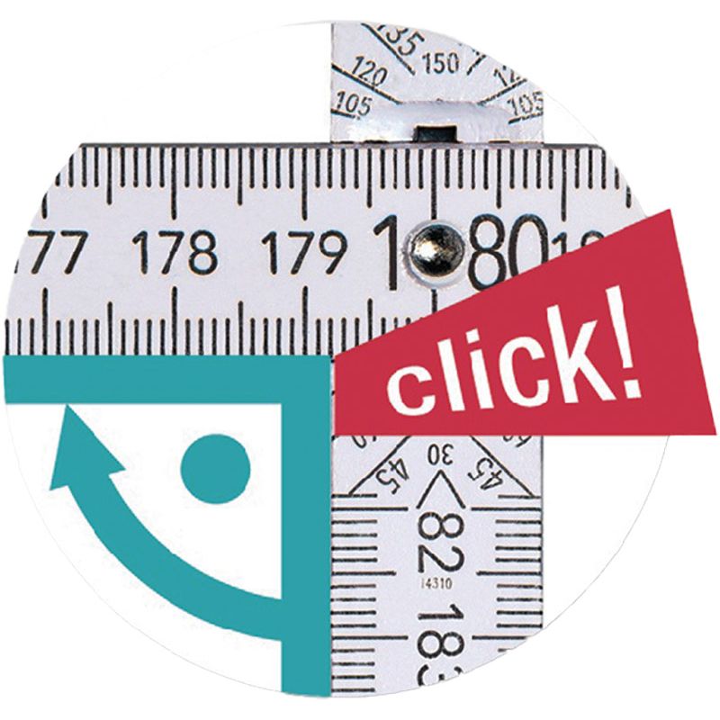 BMI Meterstab 9072 2 m mit Winkeleinteilung Produktbild BIGDET L