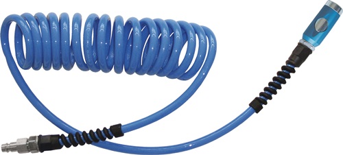 Spiralschlauchset Innen-D. 6,5 mm Außen-D. 10 mm EWO  Länge 7,5 m Polyurethan Sicherheitskupplung DN 7,4 Produktbild BIGPIC L
