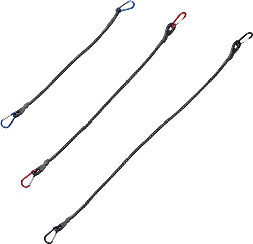 Gepäckspannerset 3-teilig EVB  Länge 60, 80, 100 cm mit Karabinerhaken Produktbild BIGPIC L