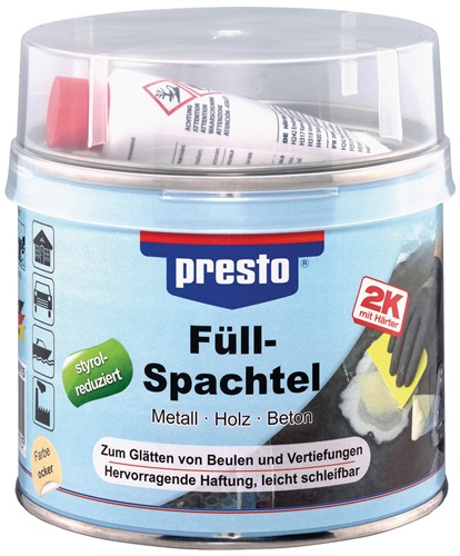 2K-Füllspachtel ocker PRESTO prestolith® plastic 1000 g Produktbild BIGPIC L