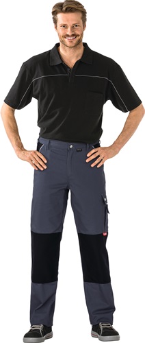 Bundhose Gr.54 grau/schwarz m.Knietaschen PLANAM Maßstabtasc he Produktbild BIGPIC L
