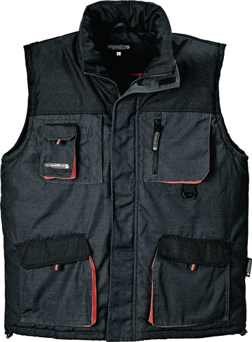 Weste Gr.XXL gefüttert schwarzgrau/orange 65%PES/35%CO Produktbild BIGPIC L