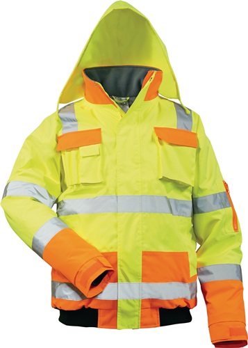 Warnschutz-Pilotenjacke Größe L FELDTMANN Mats gelb/orange 100 % PES Produktbild BIGPIC L