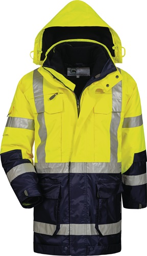 Warnschutz-Parka Größe XXL ELYSEE  gelb/marine 100 % PES Produktbild BIGPIC L