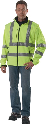Warnschutz-Softshelljacke Größe XXL PREVENT  gelb 96 % PES / 4 % EL Produktbild BIGPIC L