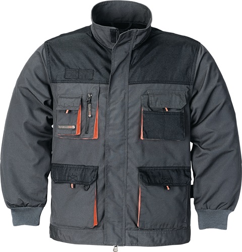 Herrenjacke dunkelgrau|schwarz|orange Produktbild BIGPIC L