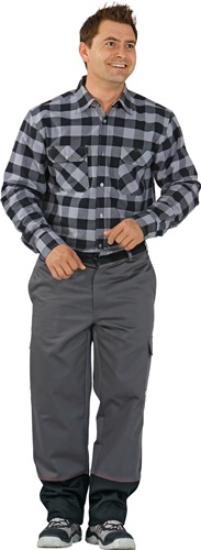 Schweißerschutzbundhose Größe 48  Weld Shield grau/schwarz 84 % CO / 15 % PES / 1 % Carbonfasern Produktbild BIGPIC L