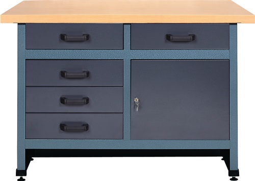 Werkbank B1200xT600xH840mm    Anzahl Schubladen 5 Produktbild BIGPIC L