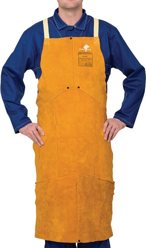 Schürze Länge ca. 107 x Breite ca. 80 cm WELDAS Lava Brown braun Rindspaltleder Produktbild BIGPIC L