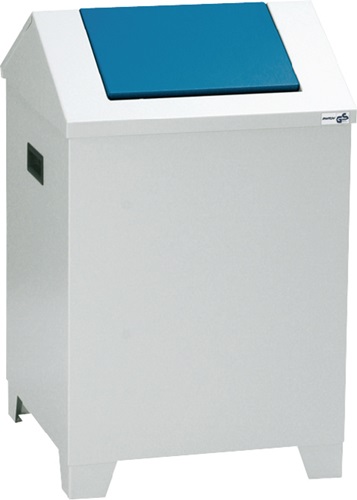 Putzwollkasten H680xB400xT400mm STUMPF  Gehäuse lichtgrau, RAL 7035 / Klappe enzianblau, RAL 5010 Stahlblech Produktbild BIGPIC L