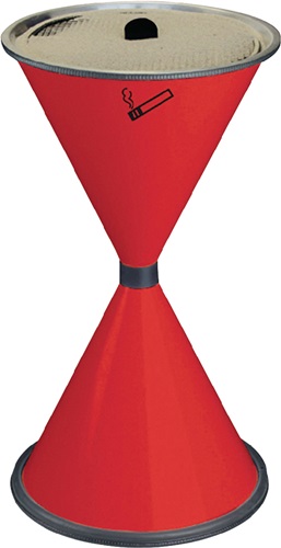 Standascher D405xH770mm rot TKG  Stahlblech Produktbild BIGPIC L