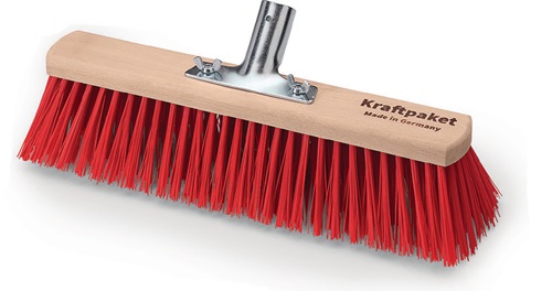 Besen Elaston Länge 400 mm KRAFTPAKET  m.Metallstielhalter Flachholz Produktbild BIGPIC L